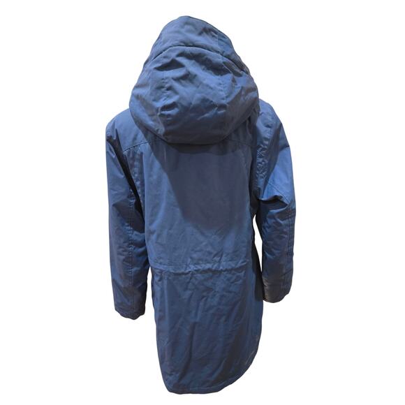 L.L. Bean Winter Warmer Parka Coat Blue Hooded Womens Small - Picture 4 of 11